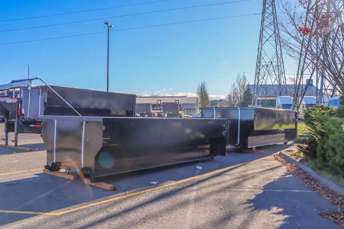 Roll-off dumpster ready for waste disposal at job site for Construction Dumpster Rental in Castroville